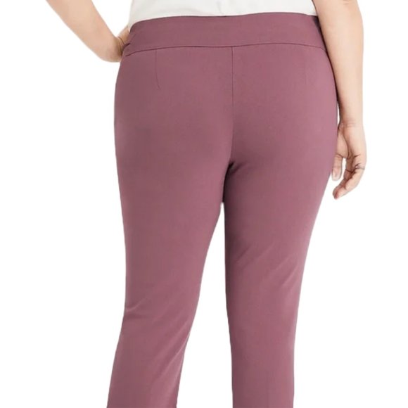 Maurices Bengaline Cropped Dress Pant Mauve Plum - Picture 3 of 5